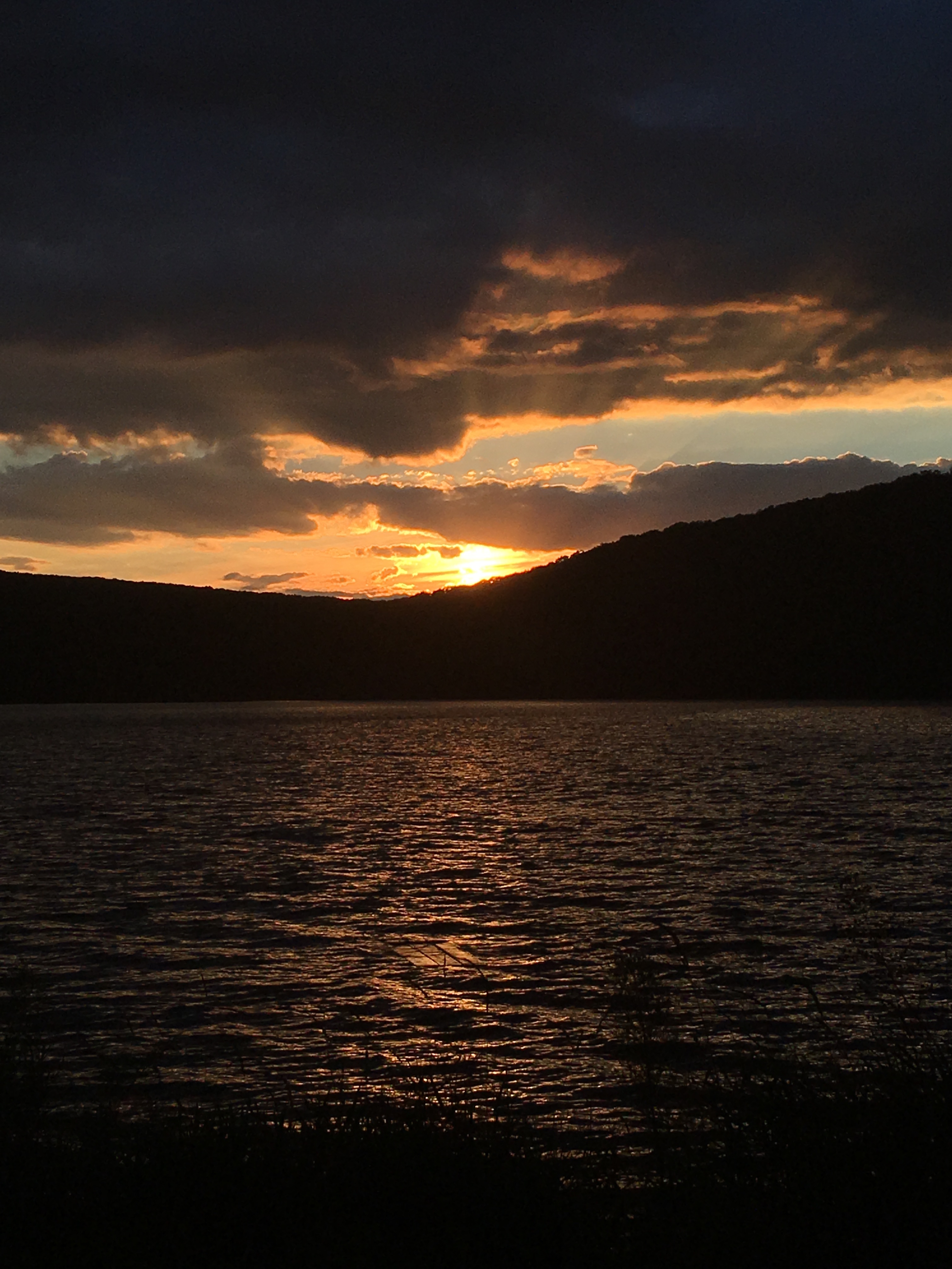 devil's lake sunset